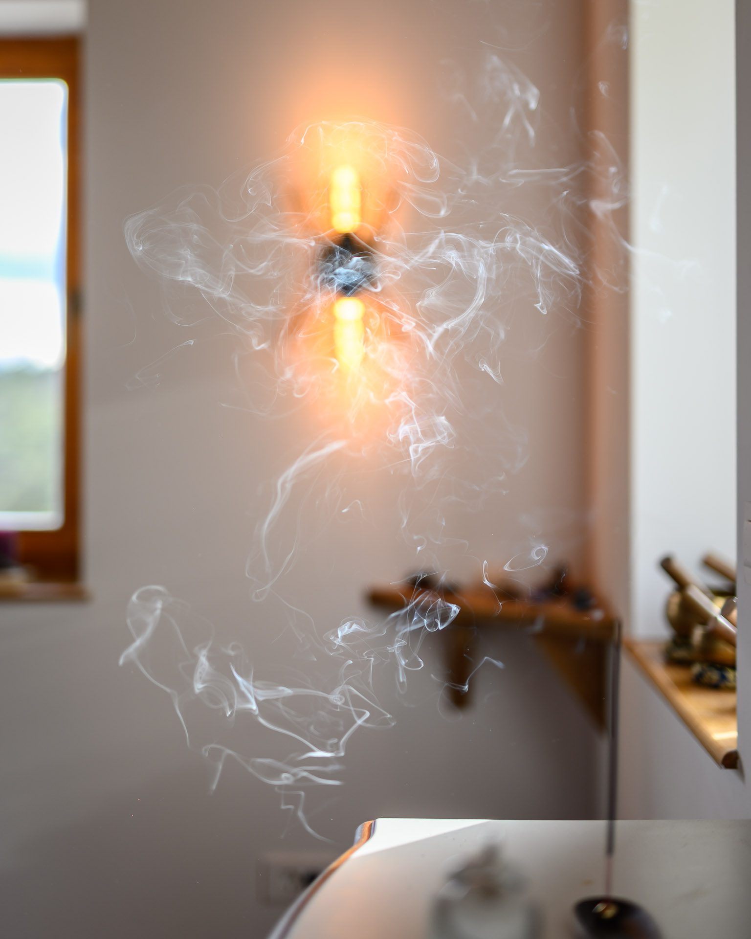 Energy healing session in nature